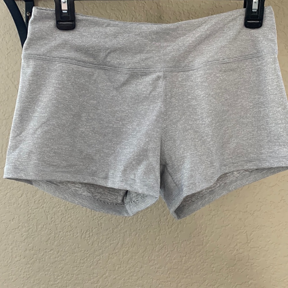 Born Primitive grey & white striped booty shorts